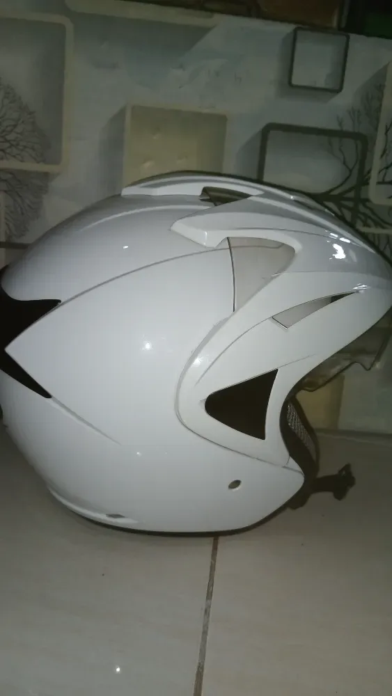 HELM HIU ARROW White DOBEL VISOR — foto 2 dari 4