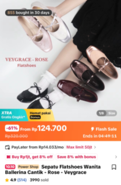 Sepatu Flatshouse Ballerina SIZE 39 — foto 5 dari 5