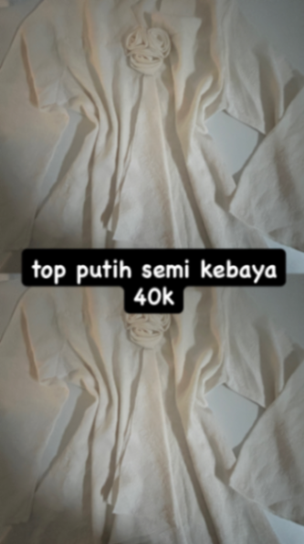 blouse putih semi kebaya