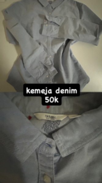 kemeja denim size s-m