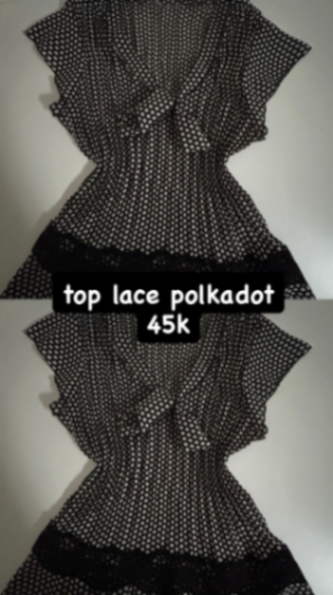 lace polkadot top
