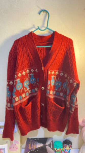 cardigan rajut tebal oversize