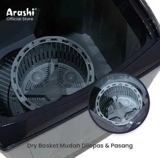 Mesin Cuci 1 Tabung Arashi Wash & Dry — foto 4 dari 4